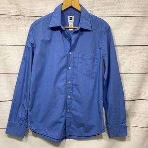 Men’s blue strip button down shirt The Gap medium